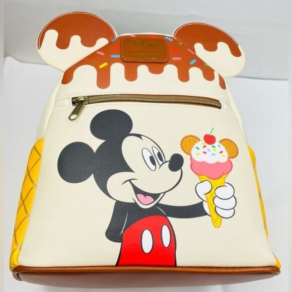 Loungefly Disney Mickey Mouse Ice Cream Mini Backpack (#999125) - Picture 10 of 16